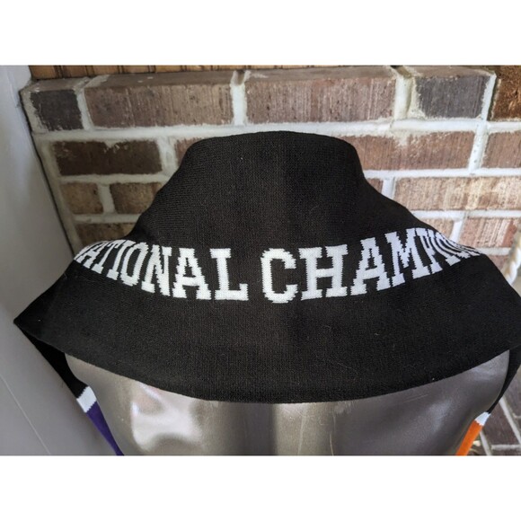 2020 Clemson Tigers Vs LSU Tigers National Championship Two Sided Knit Scarf A+ - Picture 4 of 11